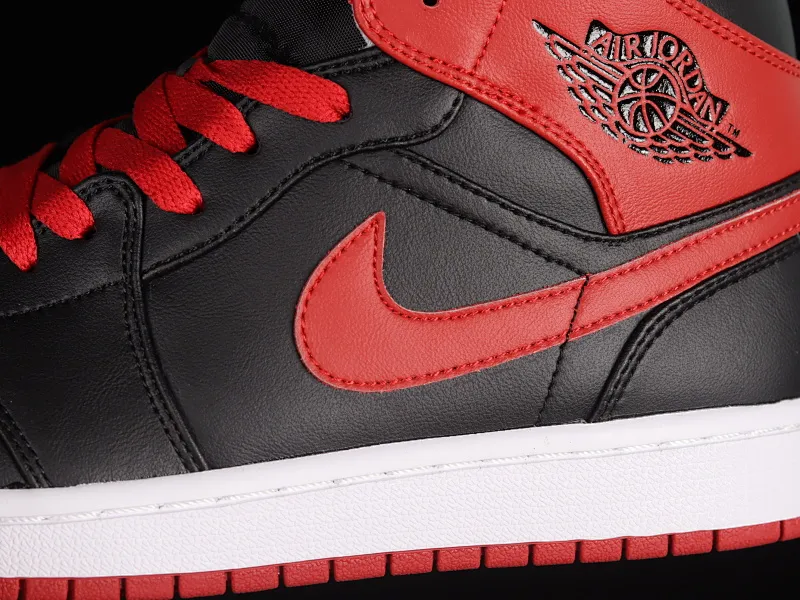 All categories Air Jordan Jordan series basketball shoes Air Jordan 1 Mid Air Jordan 1 Mid AJ1 Joe 1 black and red China basketball shoes DQ8426-060
